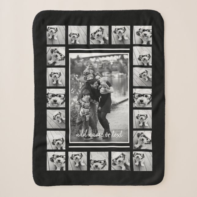 Couverture Sherpa 21 Collage de photos et Motif de points - CAN Edit (Devant)
