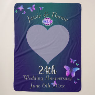 Couverture Sherpa 24e anniversaire du Mariage Sherpa Blanket