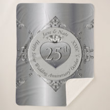 25e anniversaire du Mariage d'argent Sherpa Blanke