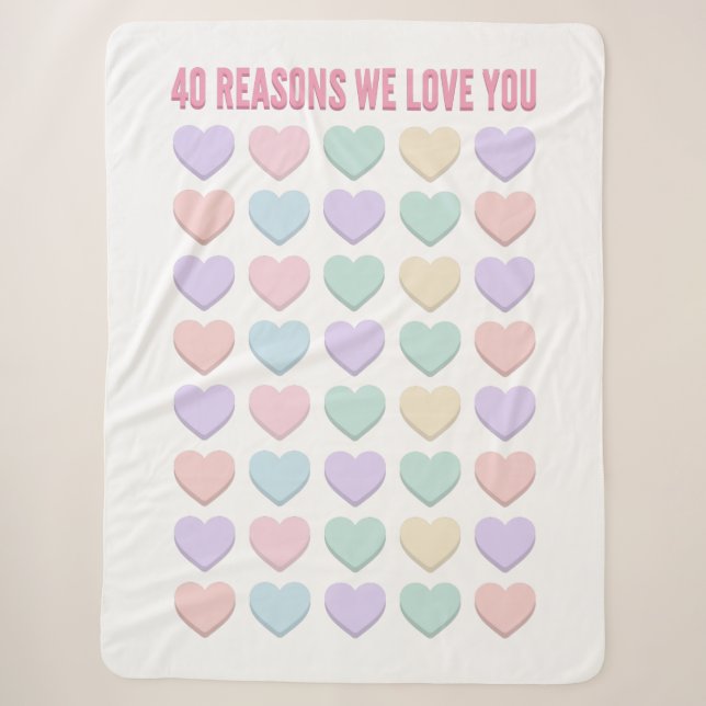 Couverture Sherpa 40 raisons Nous vous aimons - 40e anniversaire Cad (Devant)