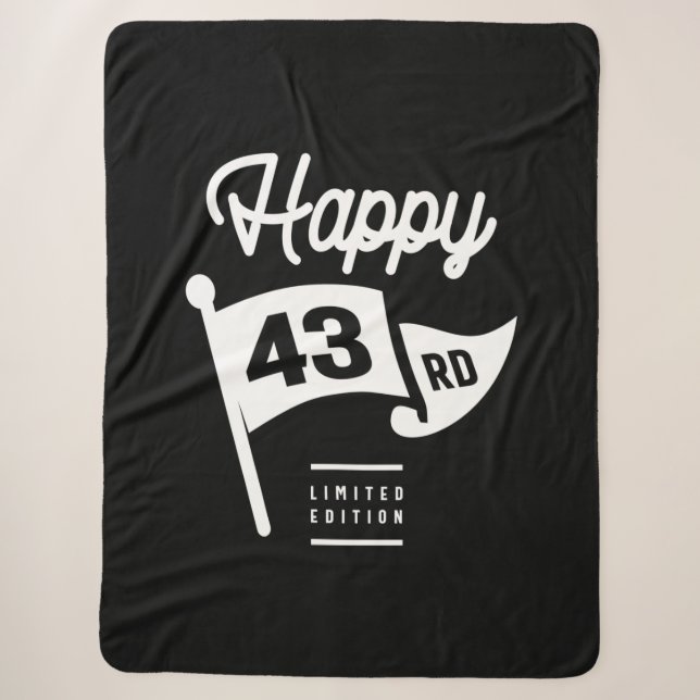 Couverture Sherpa 43 Ans - 43ème Anniversaire Drôle Cadeau (Devant)