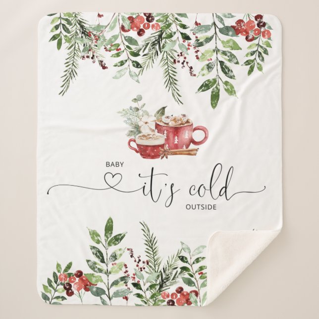 Couverture Sherpa À feuillage persistant bébé confortable son froid  (Devant)