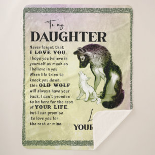 Couverture Sherpa À Mon Cadeau Fille, Lettre D'Amour Fille Et Maman