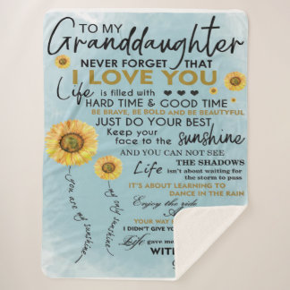 Couverture Sherpa À Mon Cadeau Grandgirl, Cadeau Anniversaire Grandk