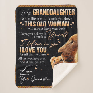 Couverture Sherpa À Mon Don Grandgirl De Grand-Mère, Les Amateurs De