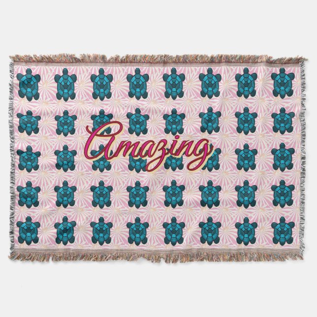 Couverture Sherpa à motif tortue personnalisé (Devant)