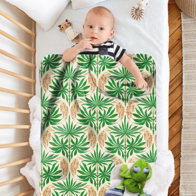 Couverture Sherpa à motif tropical de fleurs de pa (Créateur téléchargé)