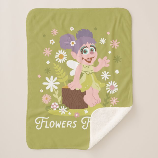 Couverture Sherpa Abby Cadabby | Fleurs pour toujours (Devant)