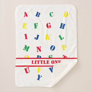 Couverture Sherpa ABC Baby Girl Blanket Sherpa