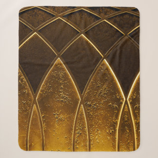 Couverture Sherpa Abstrait art déco géométrique ornementé gol