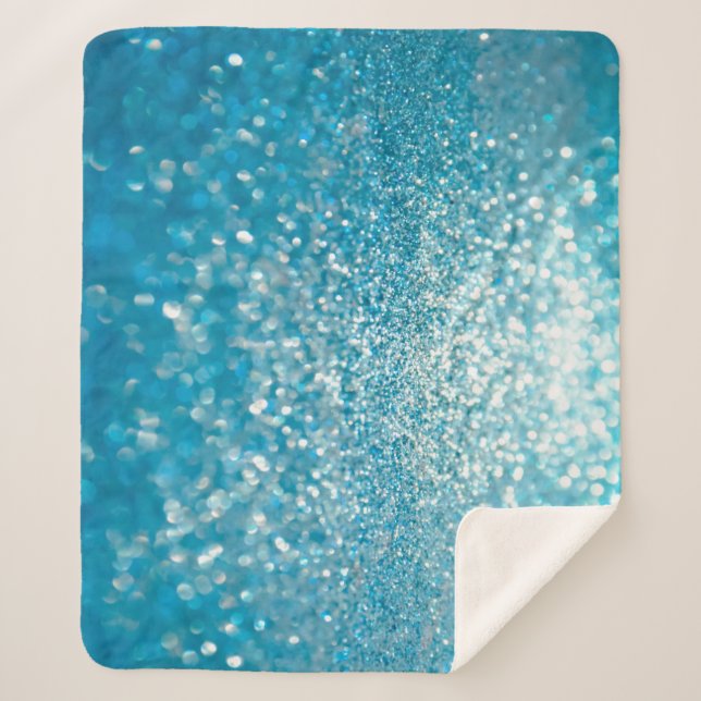 Couverture Sherpa Abstrait bleu, arrière - plan artistique. (Devant)