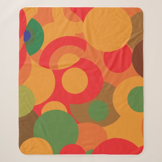 Couverture Sherpa Abstrait coloré motif géométrique moderne (Devant)