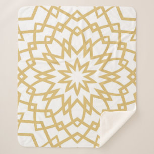 Couverture Sherpa Abstrait fleuri a noyé motif. illust vintage