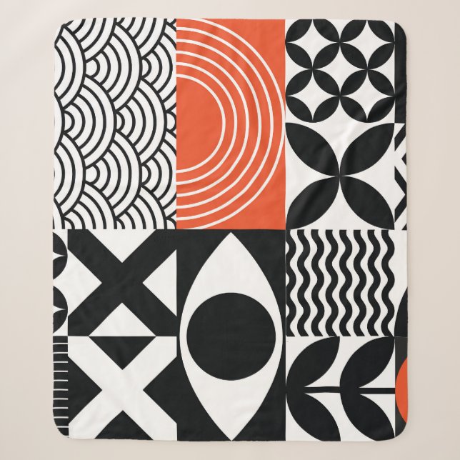 Couverture Sherpa Abstrait moderne : toile de design artistique. (Devant)