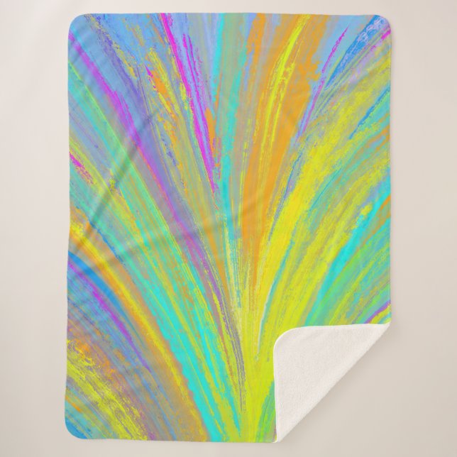 Couverture Sherpa Abstrait Tropical Summer Fun (Devant)