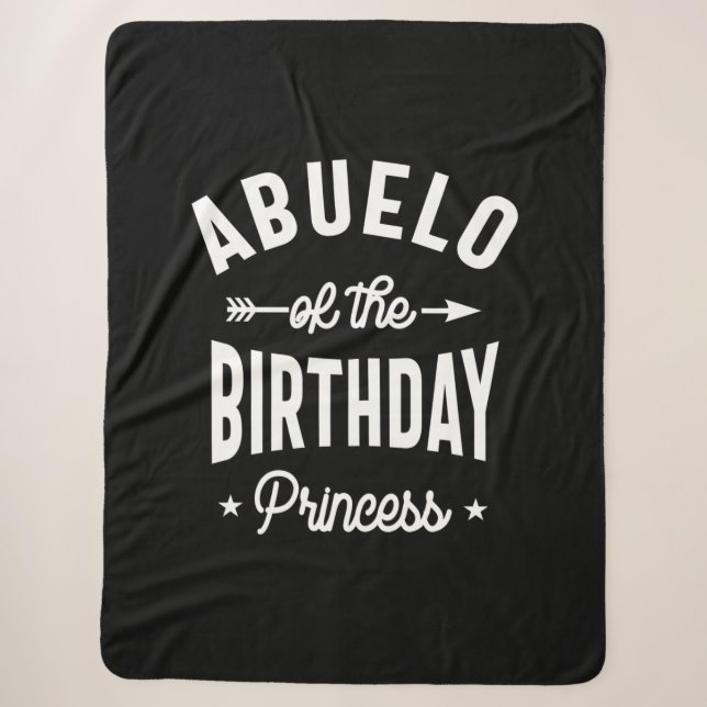 Couverture Sherpa Abuelo De La Princesse D'Anniversaire (Devant)