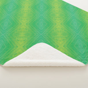 Couverture Sherpa Acceptation Motif de Shibori jaune bleu