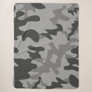 Couverture Sherpa Accessoires Camouflage Grey