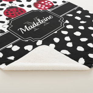 Couverture Sherpa adorable Ladybugs