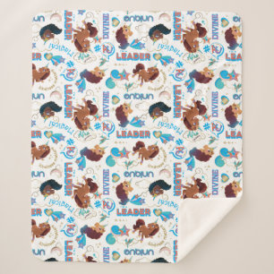 Couverture Sherpa Afro Unicorn Magique autonomiser le Motif