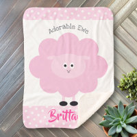 Agneau rose mignon Bébé Fille Chic Adorable Nom Ew