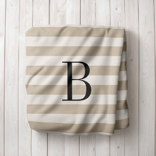 Couverture Sherpa Agriturismo Grandes Beiges Monogram Blanche
