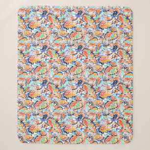 Couverture Sherpa Ailes papillon teint - Kaleidoscope des couleurs