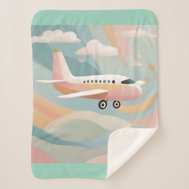 Couverture Sherpa Airplane AI art  (Devant)