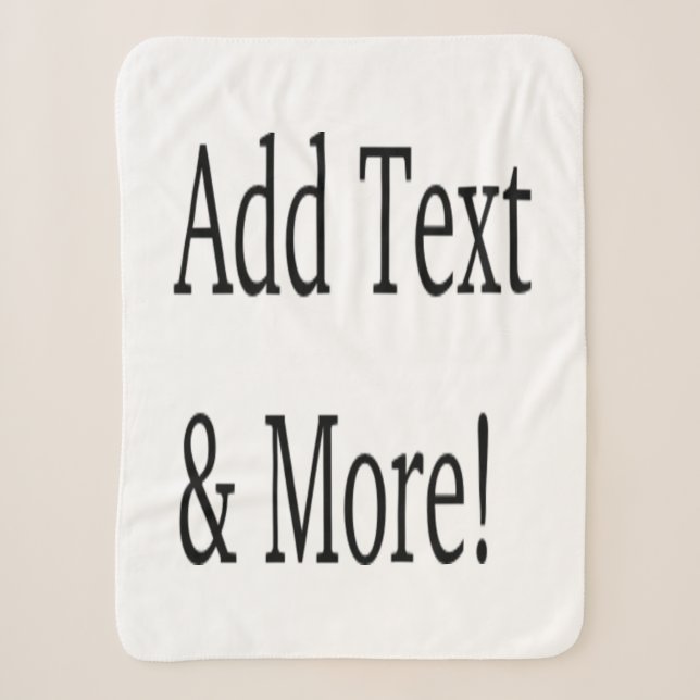 Couverture Sherpa Ajouter du texte et plus ! Customisez votre propre (Devant)