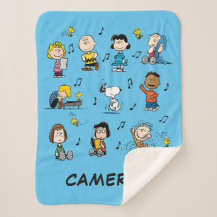 Couverture Sherpa Ajoutez votre nom   Charlie Brown et Gang