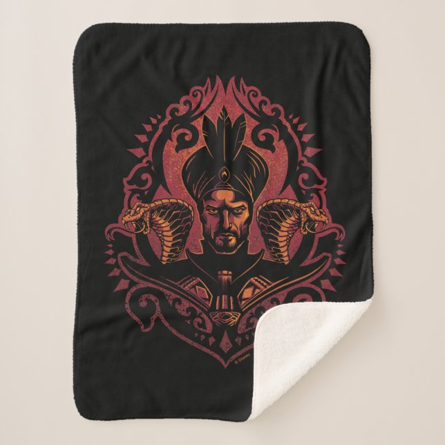 Couverture Sherpa Aladin| Ornate Jafar & Cobras Graphic (Devant)