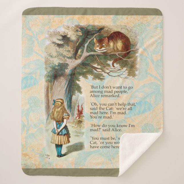 Couverture Sherpa Alice au pays des merveilles Cheshire Cat Mad (Devant)