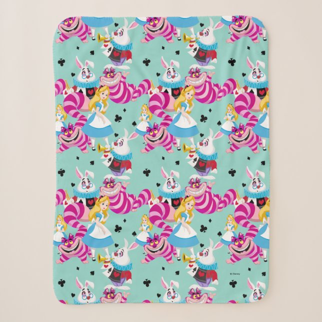 Couverture Sherpa Alice au pays des merveilles| Motif d'amusement co (Devant)