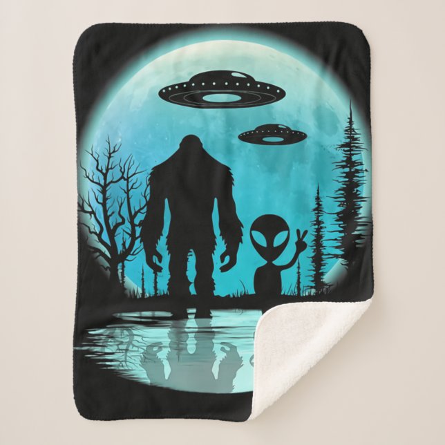 Couverture Sherpa Alien UFO Bigfoot (Devant)