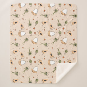 Couverture Sherpa Alien vert