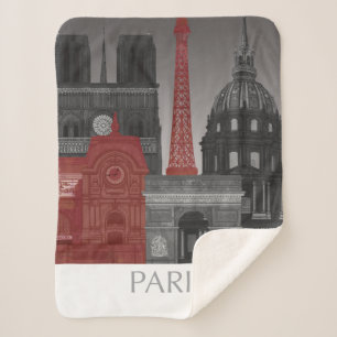 Couverture Sherpa Altitudes de Paris par nuit - rouge