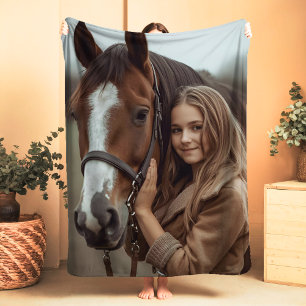 Couverture Sherpa Amant Cheval Personnalisé Sherpa Blanket Cadeau Éq