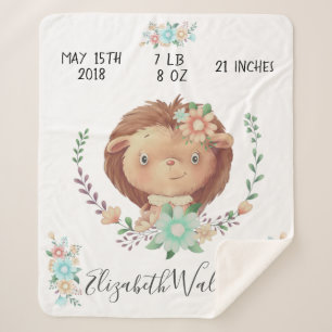 Couverture Sherpa amis de la forêt statistiques de naissance du bébé