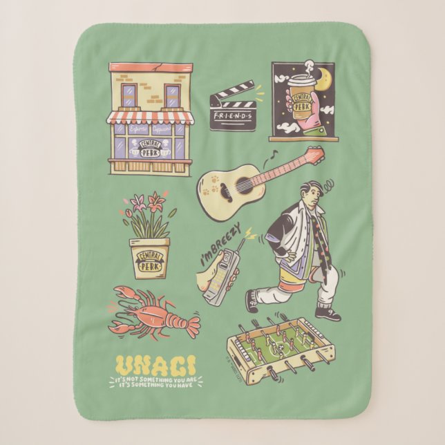 Couverture Sherpa AMIS™ | Graphique d'icônes de dessin (Devant)