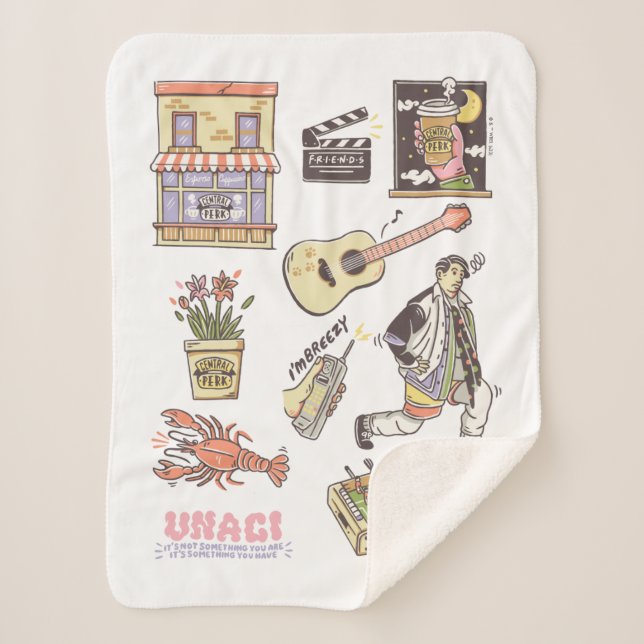 Couverture Sherpa AMIS™ | Graphique d'icônes de dessin (Devant)