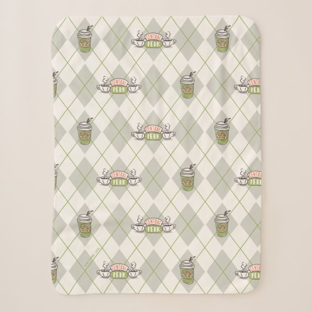 Couverture Sherpa AMIS™ | Motif de Jacquard Perk Central (Devant)