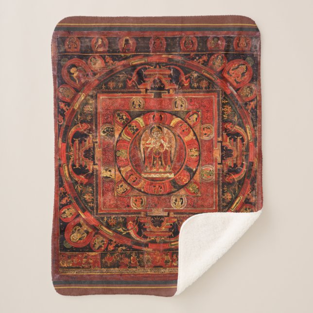 Couverture Sherpa Amogapasha Mandala Thangka (Devant)