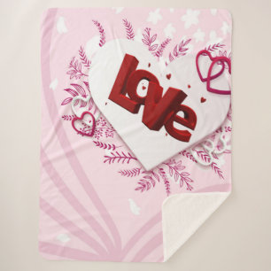 Couverture Sherpa Amour 3D