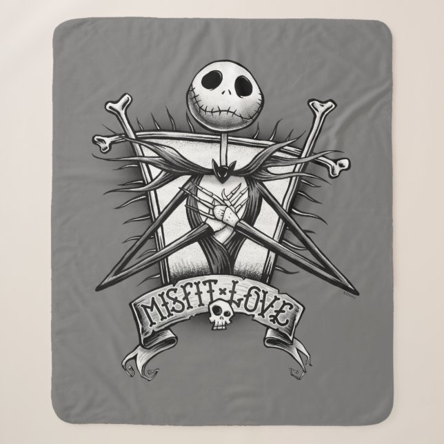 Couverture Sherpa Amour inadapté | Jack Skellington (Devant)