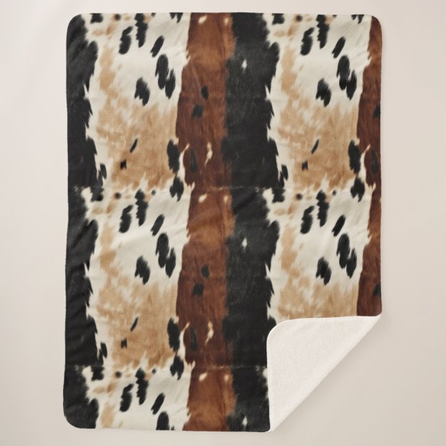 Couverture Sherpa Animal de la vache Brown de l'Ouest (Devant)