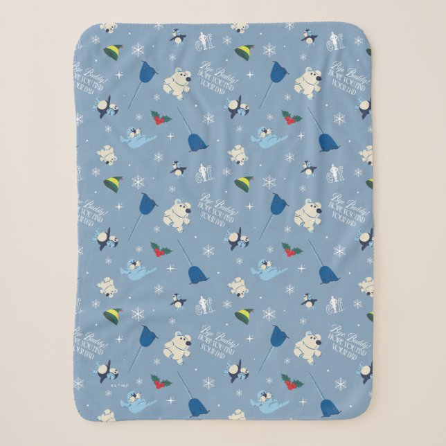 Couverture Sherpa Animal Friends "Bye Buddy" Motif d'hiver (Devant)