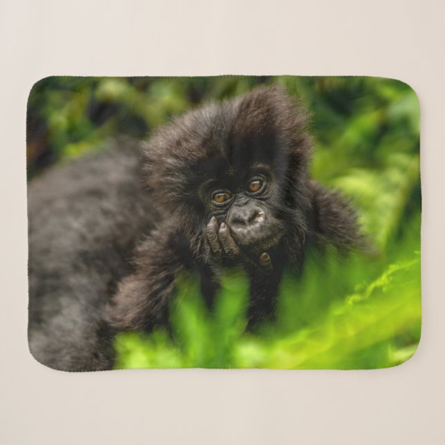 Couverture Sherpa Animaux de bébés cutest | Gorille des Montagnes In (Devant (Horizontal))