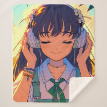 Anime Girl Écouter la musique