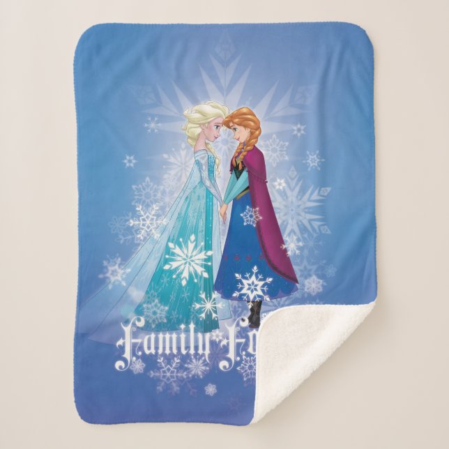 Couverture Sherpa Anna et Elsa| Ensemble pour toujours (Devant)
