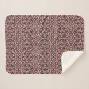 Couverture Sherpa Antiquité rose victorienne